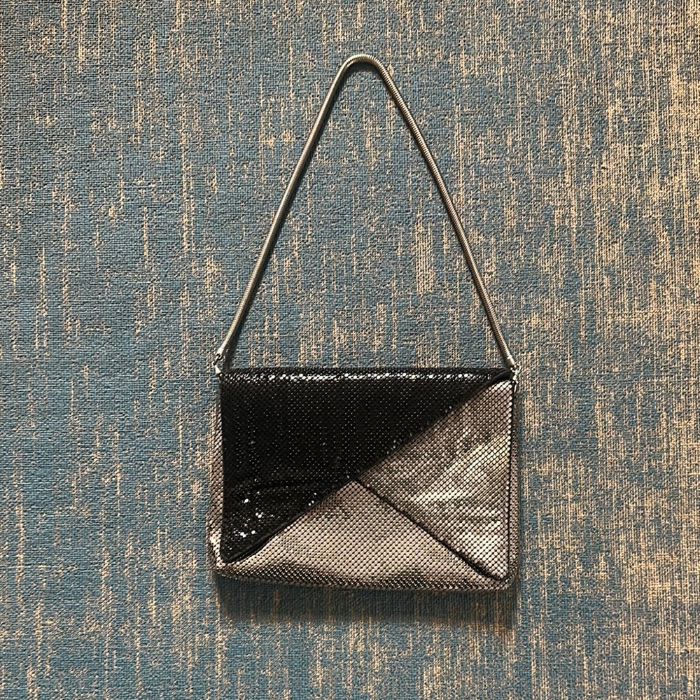 Whitley and Davis Elegant Black and Silver Women's Evening Bag